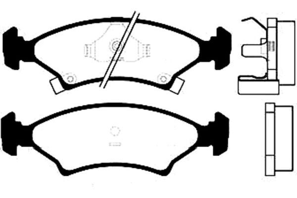 KAVO PARTS Piduriklotsi komplekt,ketaspidur BP-4001